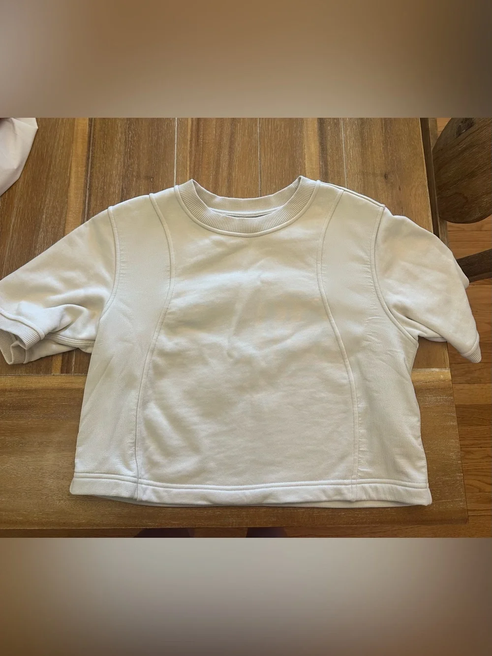 lululemon cream cropped shirt